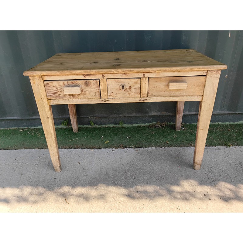 Petite table bureau en sapin 0,58 x 1,05 m